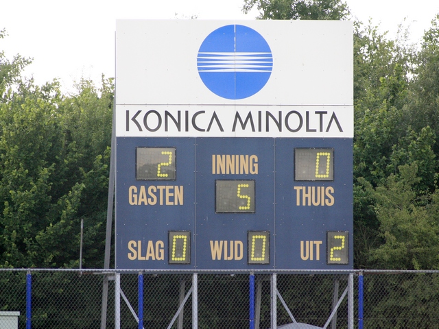 Scoreboard of Current Ballpark in Hoofddorp