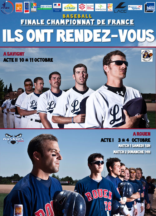 French Baseball Finals between Rouen Huskies and Savigny Lions