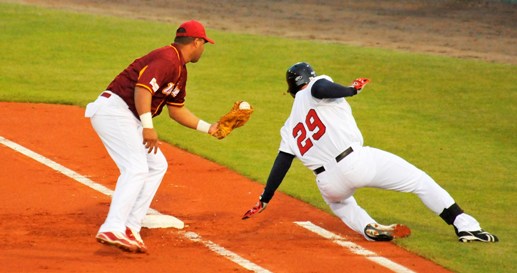 Lino Connell playing First Base for Venezuela