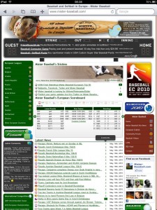Mister-Baseball.com on iPad