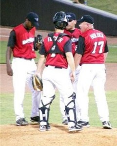 Royce Holder Pitching Change