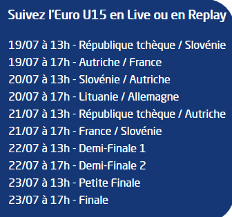 Livestream schedule