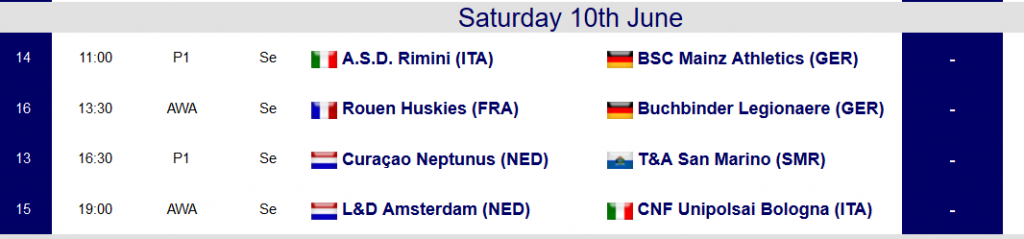 ECC Day 4 schedule
